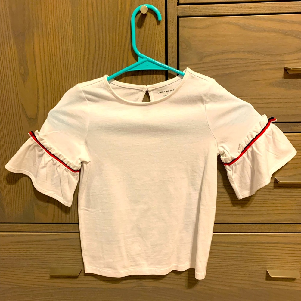 Janie and Jack Girls (7) Ruffle Sleeve Top